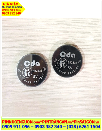 Pin CDA BR2335, Pin 3v Lithium BR2335 (300mAh, 23mm x 3.5mm) Chịu nhiệt cao